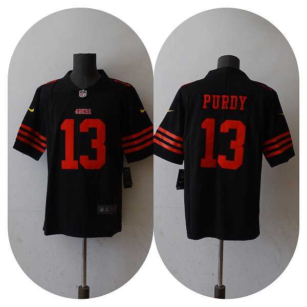 Men & Women & Youth San Francisco 49ers #13 Brock Purdy Black Vapor Untouchable Limited Stitched Jersey->->NFL Jersey